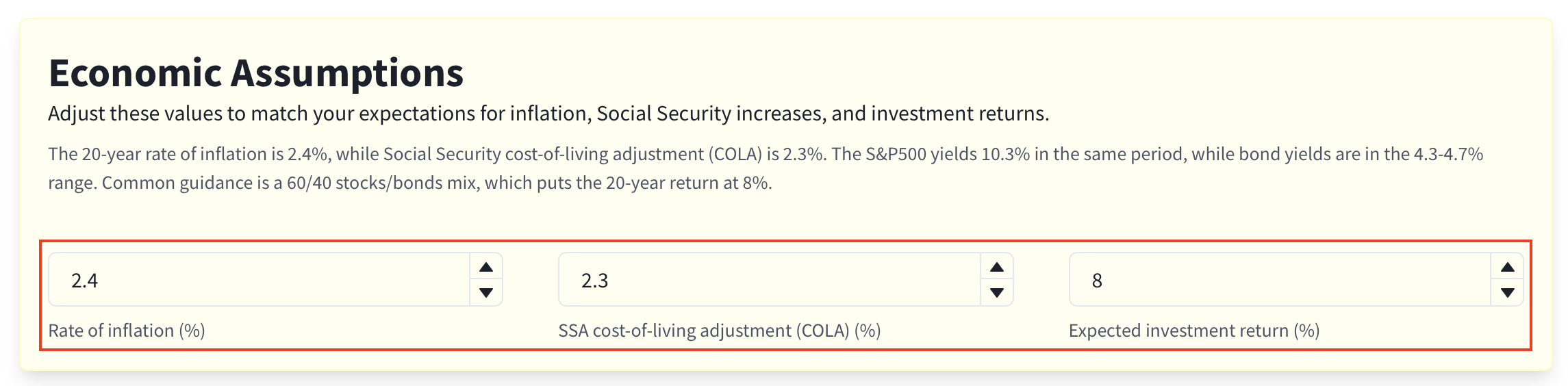 Economic Assumptions
